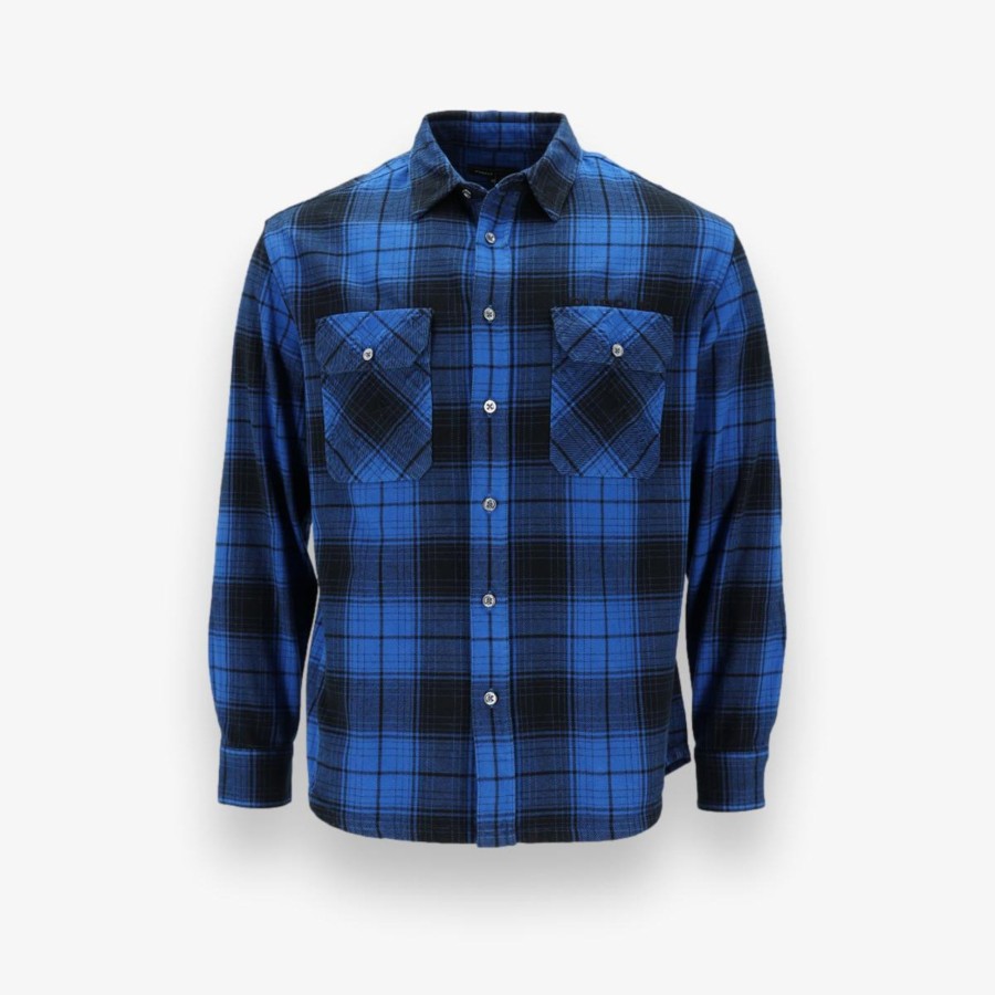 Apparel Purple | Overdyed Flannel Long Sleeve Shirt