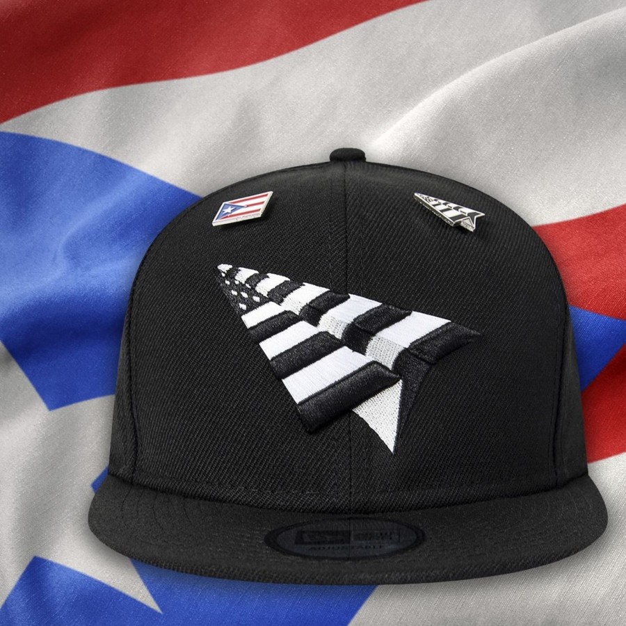 Accessories Paper Planes | Men Paper Planes Puerto Rico Crown Snapback By Paper Planes Of (Black Color) For Only $60.00 - 150026-Blk