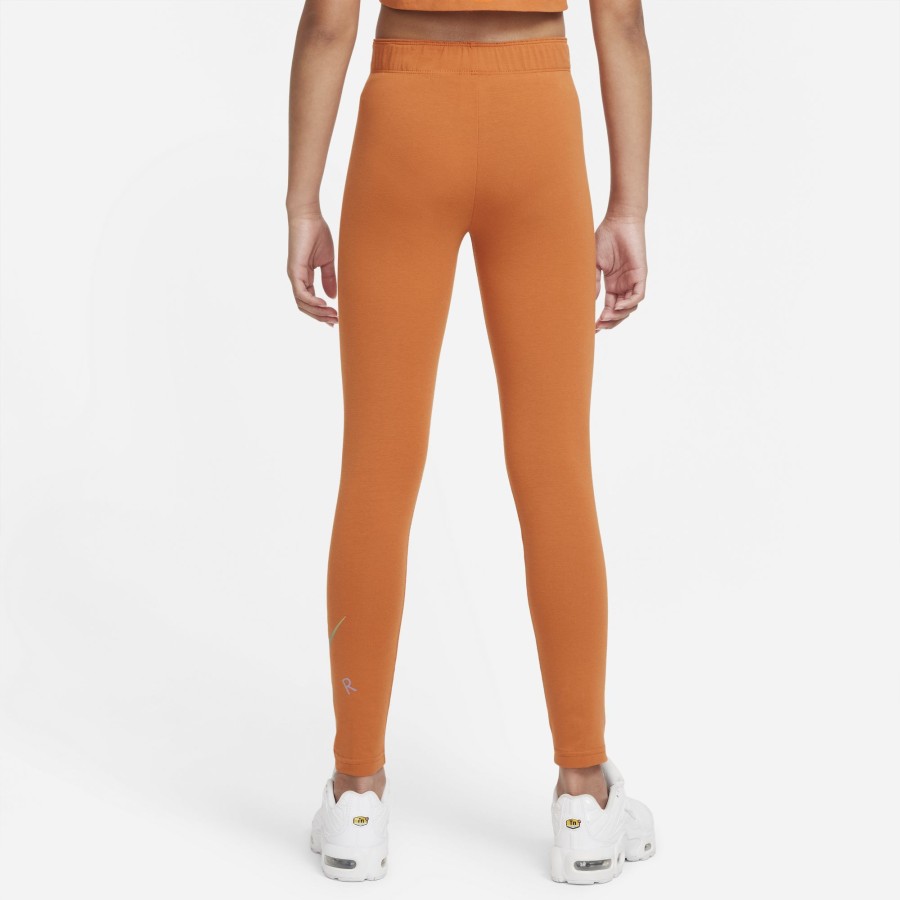 Apparel Nike | Nike Air Older Kids Leggings Kids Dd7140-816 By Nike Of (Orange Color) For Only $30.00 - Dd7140-816