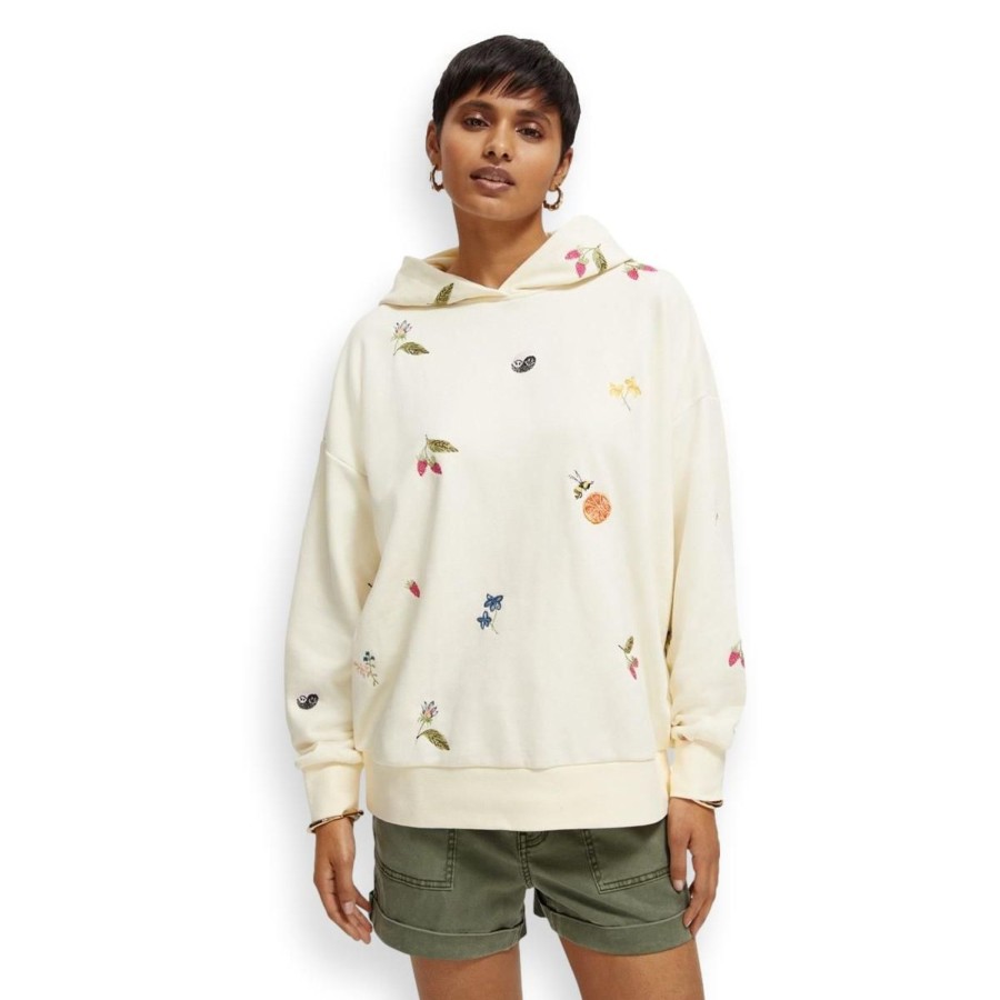 Apparel Scotch & Soda | Embrodered Oversized Hoodie Women