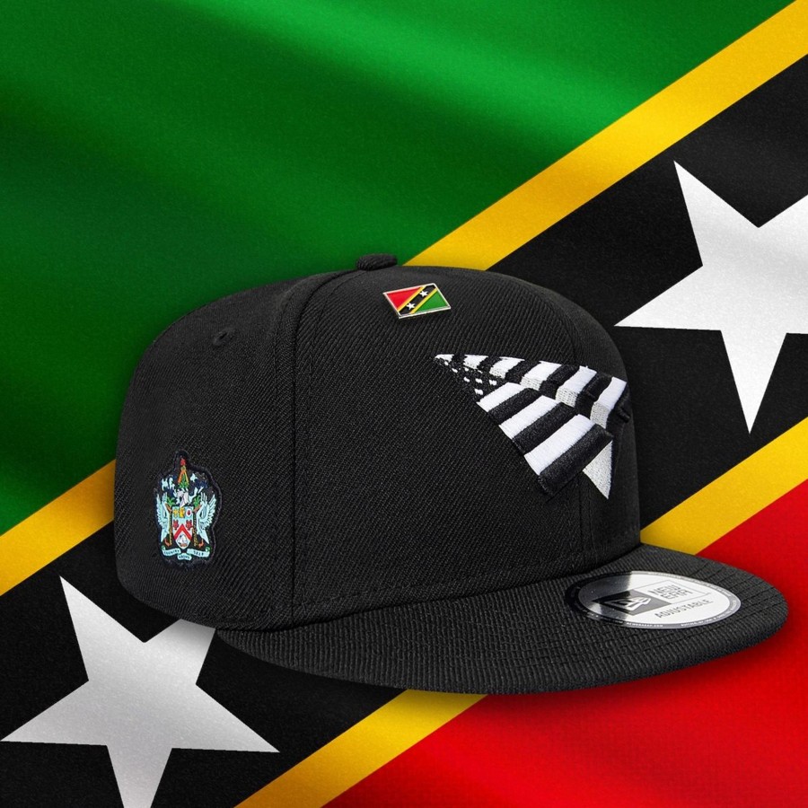 Accessories Paper Planes | Men Paper Planes St. Kitts & Nevis Snapback By Paper Planes Of (Black Color) For Only $60.00 - 150027-Blk