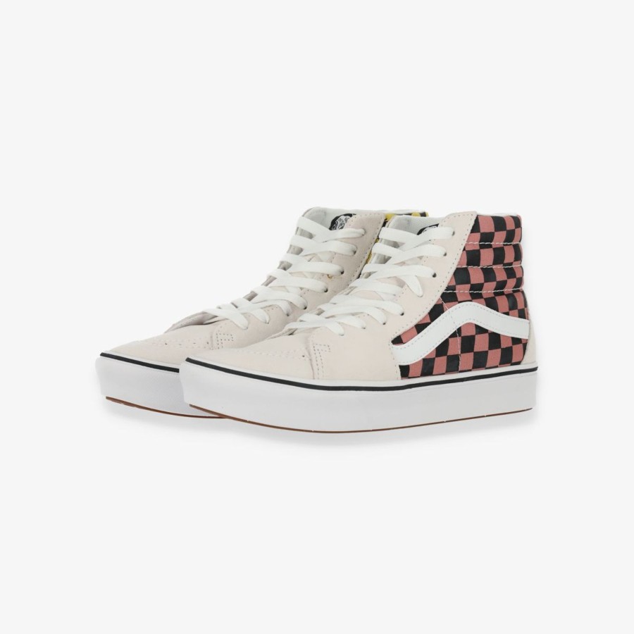 Footwear Vans | Comfycush Sk8-Hi 'Mixed Media White/Pink'