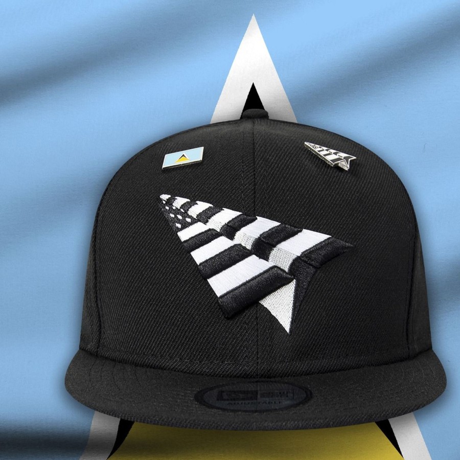 Accessories Paper Planes | Men Paper Planes St. Lucia Crown Snapback By Paper Planes Of (Black Color) For Only $60.00 - 150028-Blk