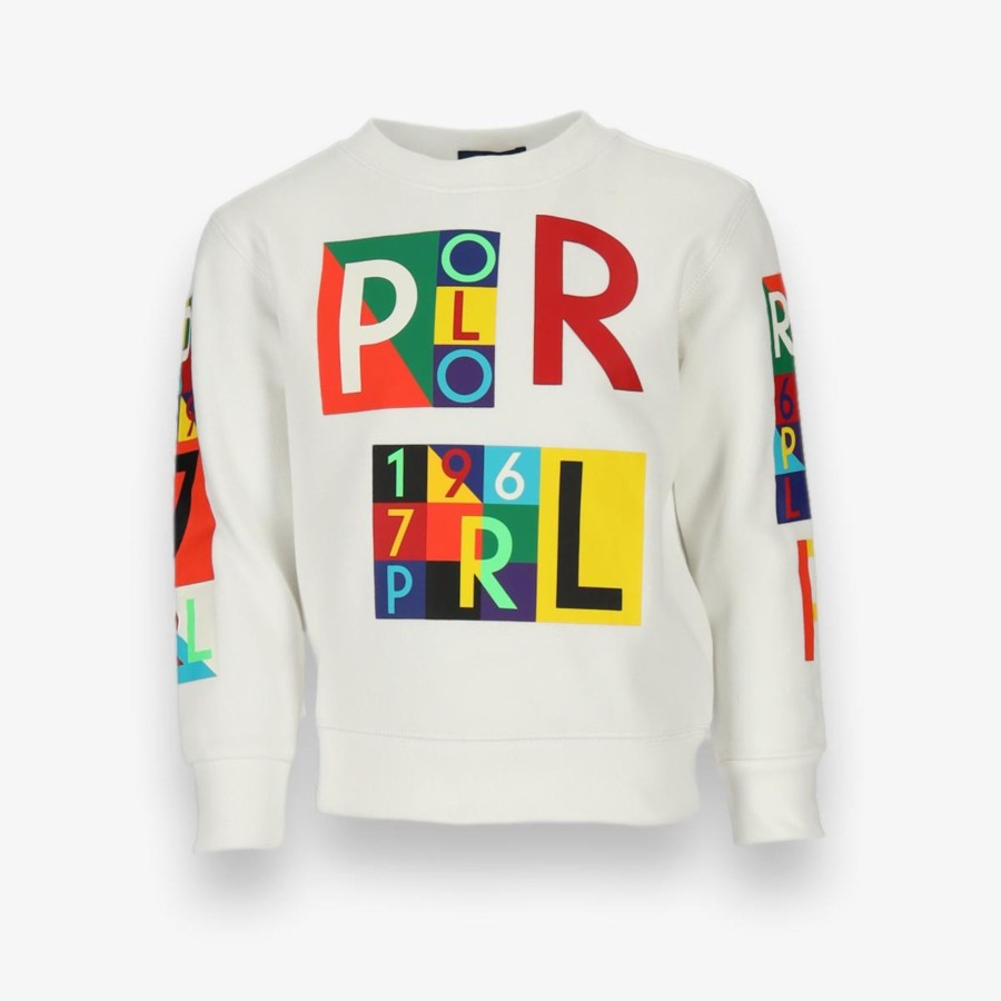 Apparel Polo Ralph Lauren | Long Sleeve Seasonal Fleece Polo Rl 1967 Graphic Crewneck Sweatshirt