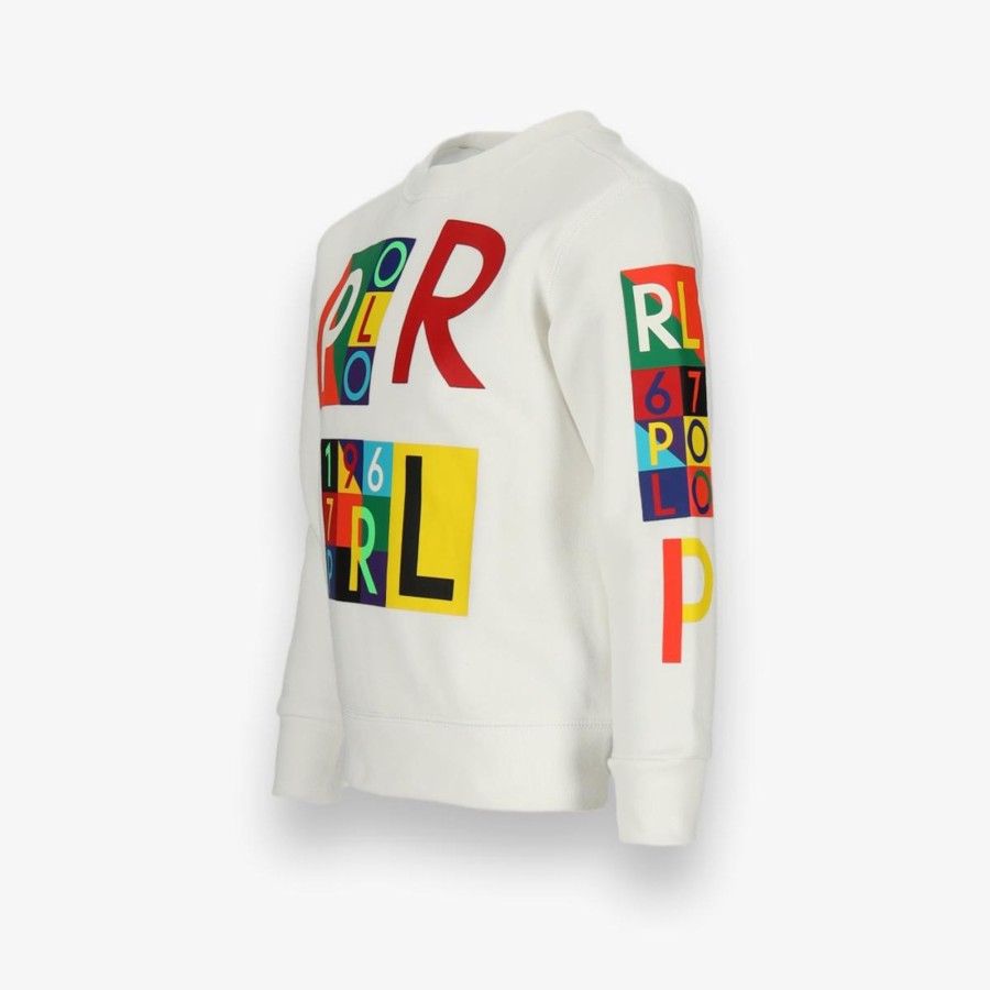 Apparel Polo Ralph Lauren | Long Sleeve Seasonal Fleece Polo Rl 1967 Graphic Crewneck Sweatshirt