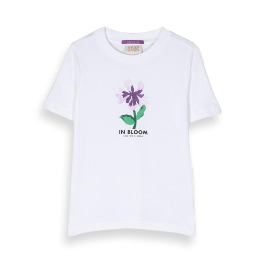 Apparel Scotch & Soda | Slimfit Flower Art T Shirt Girls