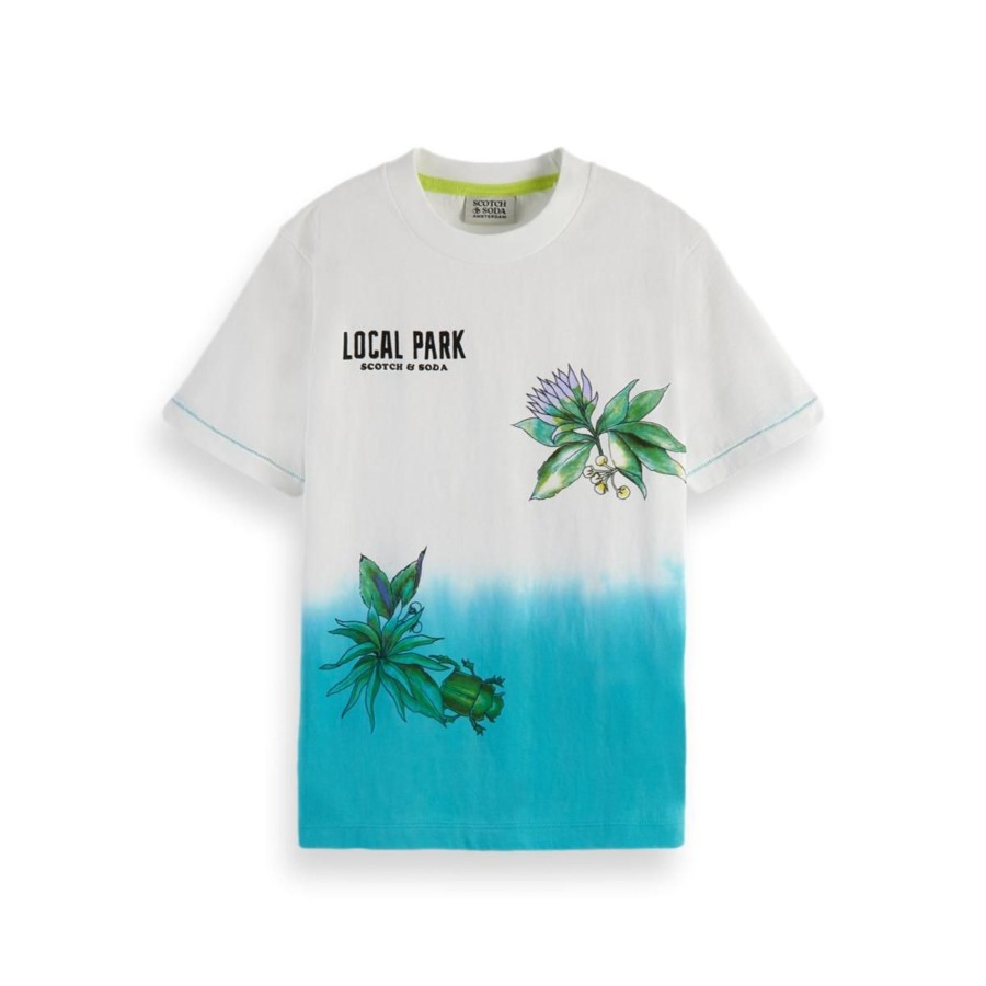 Apparel Scotch & Soda | Relaxed Fit Dip Dyed Artwork T Shirt Boys