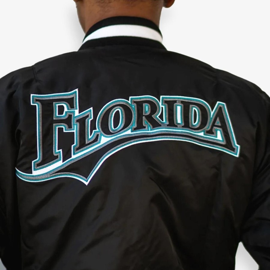 Apparel New Era | New Era X Alpha Industries Miami Marlins Bomber Jacket