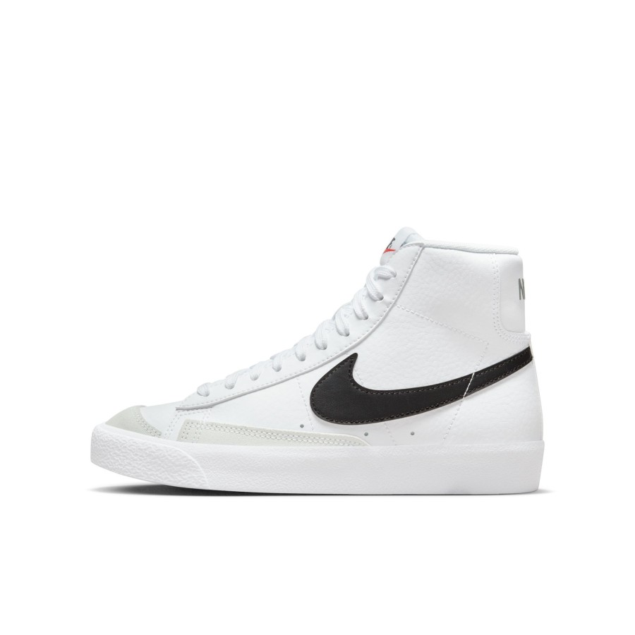 Footwear Nike | Nike Blazer Mid 77 White Black Kids Gs