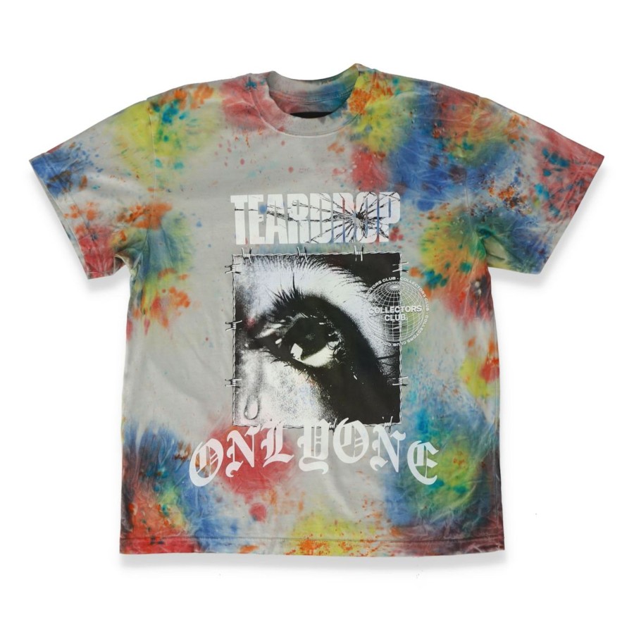 Apparel Onlyone | Multi Color Tear Drop Tie-Dye Eye T-Shirt