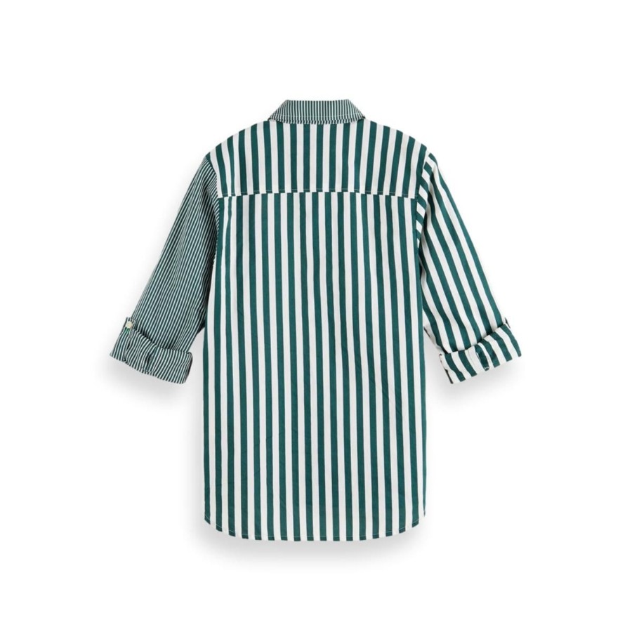 Apparel Scotch & Soda | Mix & Match Stripe Shirt With Sleeve Adjustment Boys