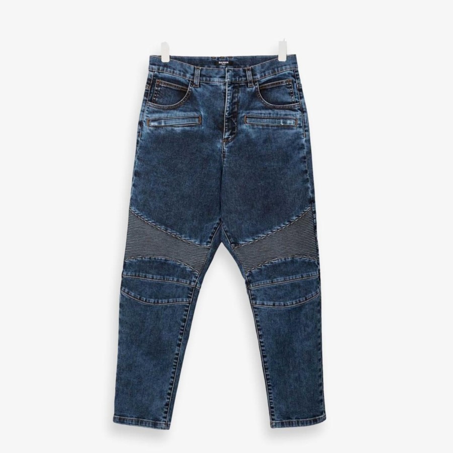 Apparel Balmin | Seamed Panel Biker Jeans Boys