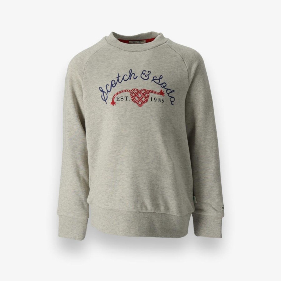 Apparel Scotch & Soda | Raglan Printed Melange Sweatshirt