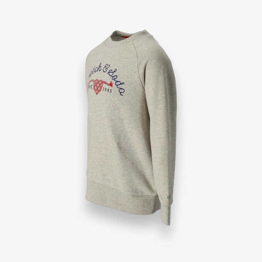 Apparel Scotch & Soda | Raglan Printed Melange Sweatshirt