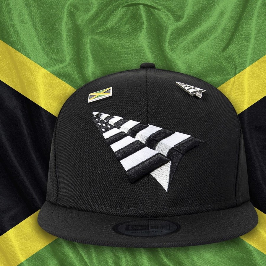 Accessories Paper Planes | Men Paper Planes Jamaica Crown Snapback By Paper Planes Of (Black Color) For Only $60.00 - 150025-Blk