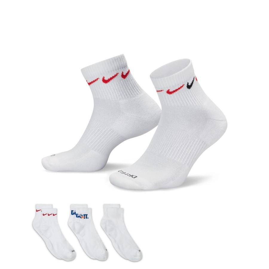 Accessories Nike | Nike Everyday Plus Cushioned Training Ankle Socks 3 Pack By Nike Of (Multicol Color) For Only $20.00 - Dh3827-902