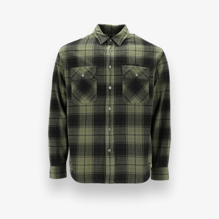 Apparel Purple | Overdyed Flannel Long Sleeve Shirt