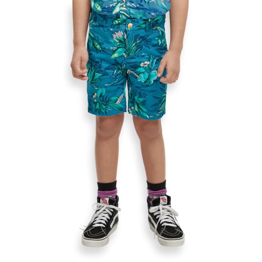 Apparel Scotch & Soda | Mid Length Printed Chino Shorts Boys