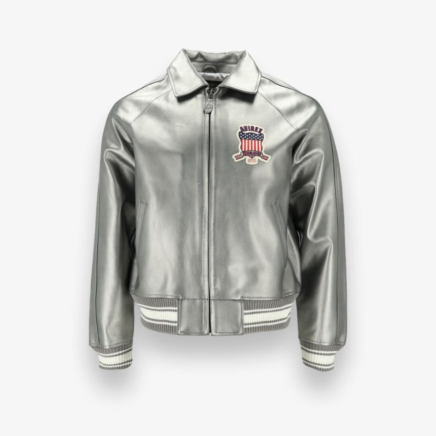 Apparel Avirex | L.E. Silver Metallic Icon Jacket