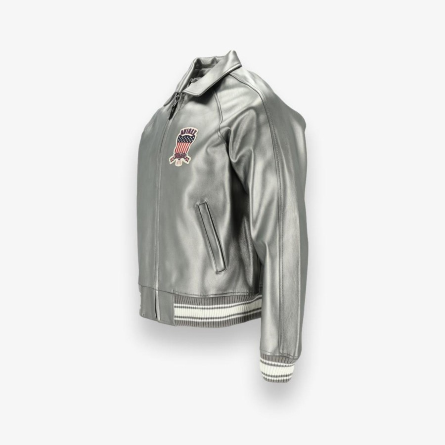 Apparel Avirex | L.E. Silver Metallic Icon Jacket