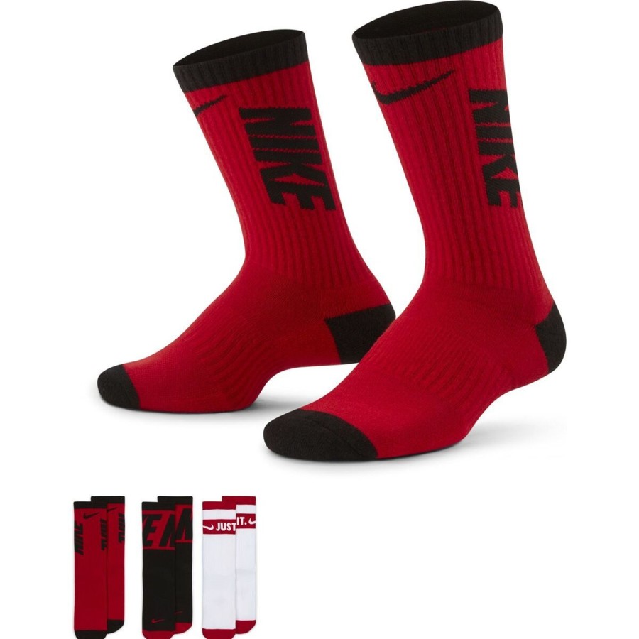 Accessories Nike | Nike Everyday Crew Sock Kids By Nike Of (Multicolor Color) For Only $16.00 - Da2402-903