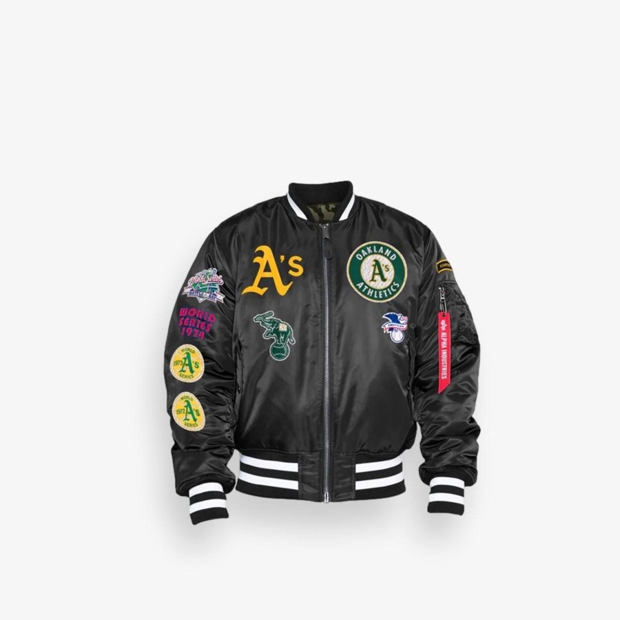 Apparel New Era | New Era X Alpha Industries Oakland Athletics Bomber Jacket