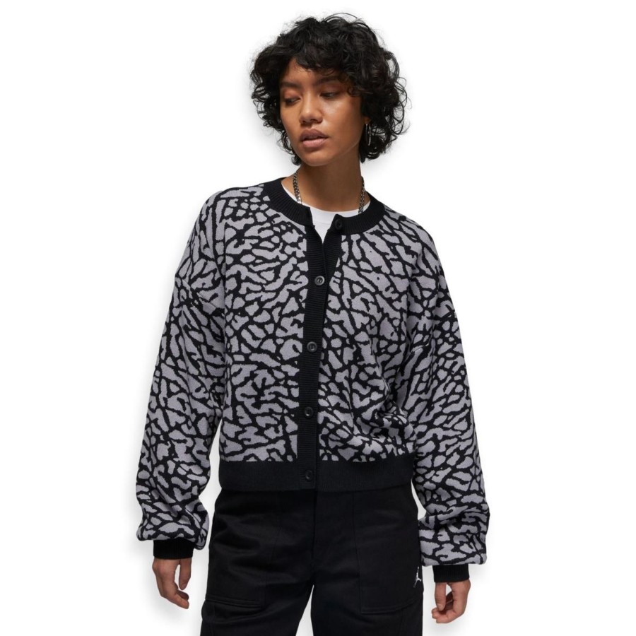 Apparel Jordan | Jordan Flight Women'S Jacquard Knit Cardigan Top