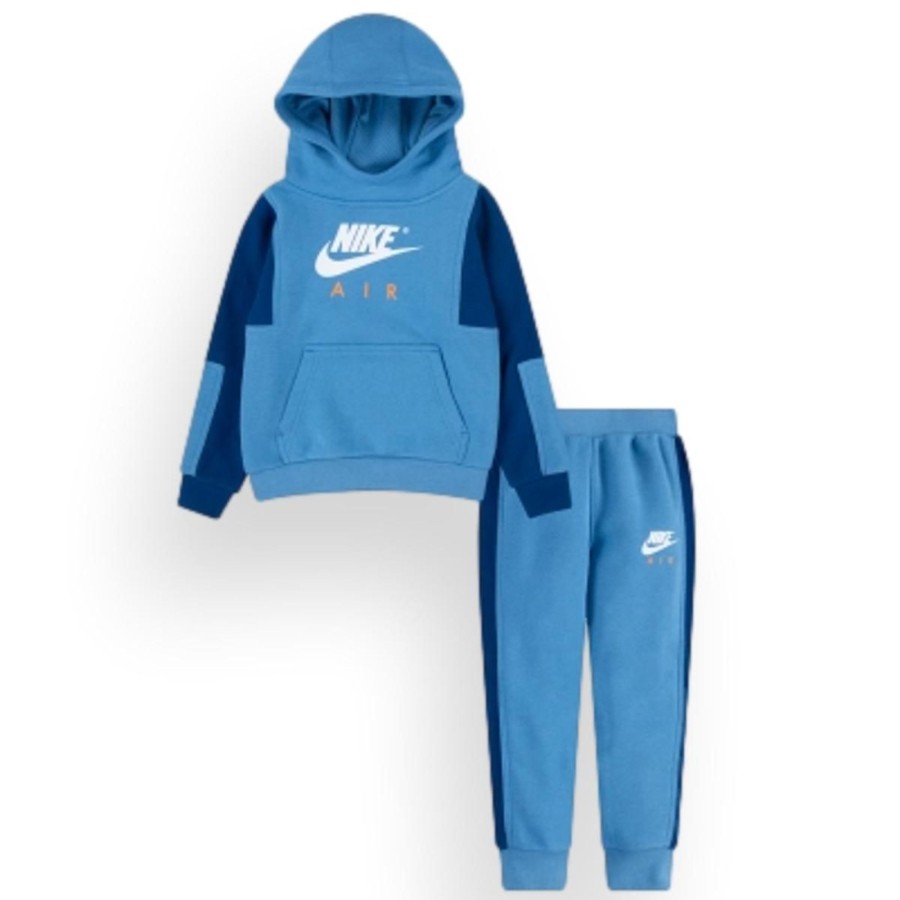 Apparel Nike | Nike Air Pullover Pant Set Kids By Haddad Of (Blue Color) For Only $55.00 - 86I229-B8M