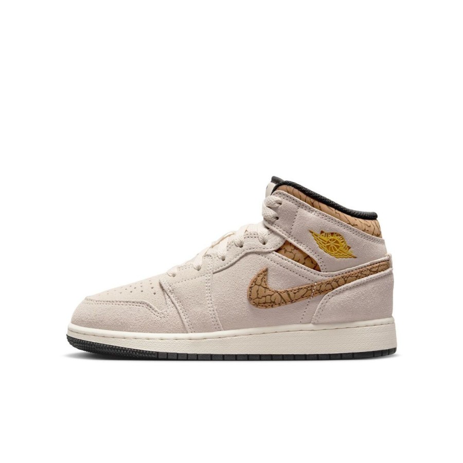 Footwear Jordan | Air Jordan 1 Retro Mid Se Brown Elephant Gs