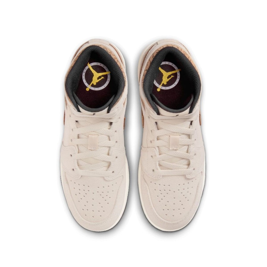 Footwear Jordan | Air Jordan 1 Retro Mid Se Brown Elephant Gs