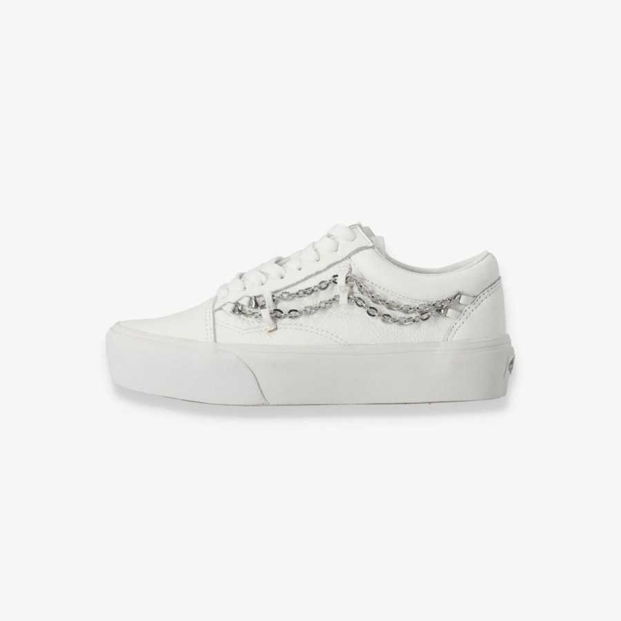 Footwear Vans | Old Skool Platform 'Chain - True White'