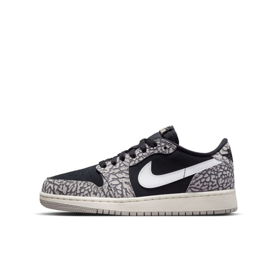 Footwear Jordan | Air Jordan 1 Retro Low Black Cement Gs