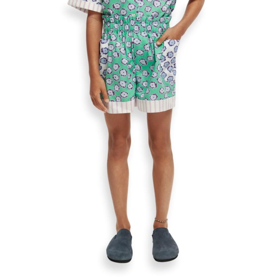 Apparel Scotch & Soda | Mixed Print Elasticated Shorts Girls