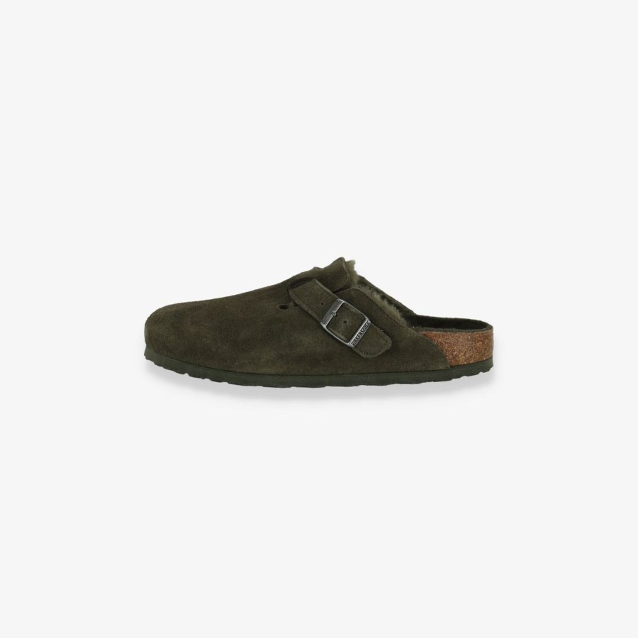 Footwear Birkenstock | Boston Shearling Suede Leather