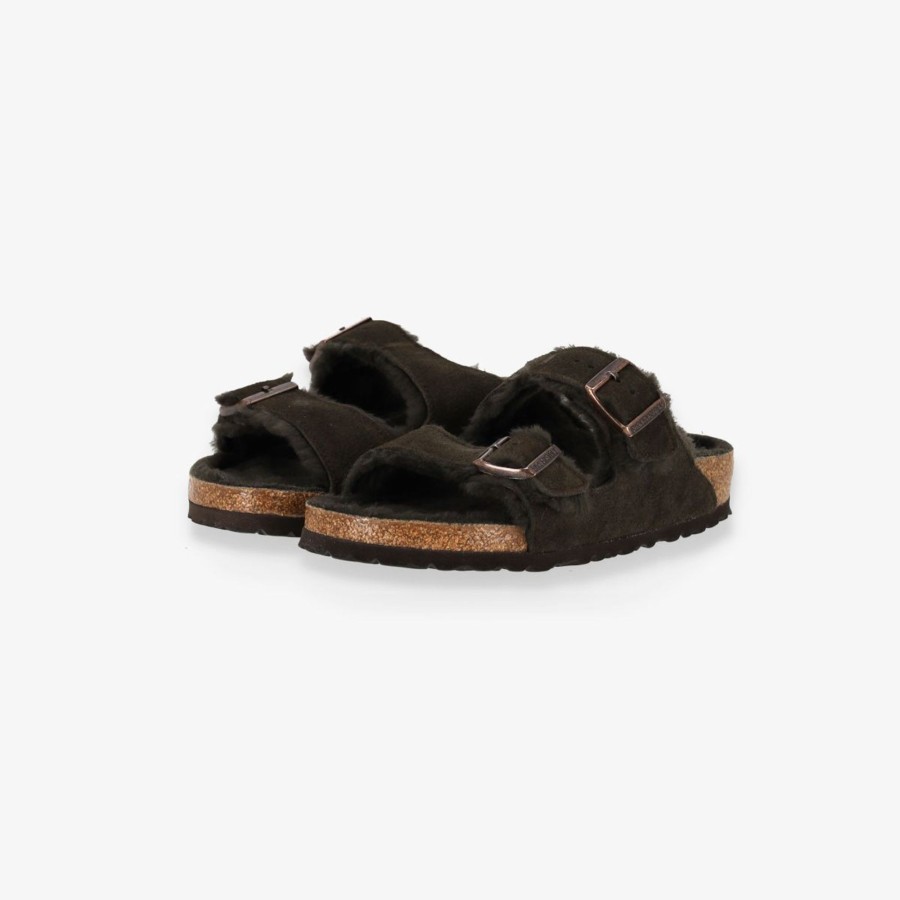 Footwear Birkenstock | Arizona Shearling Suede Leather