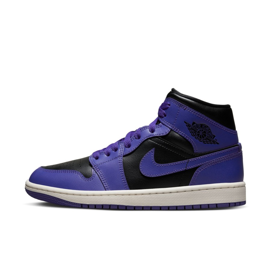 Footwear Jordan | Air Jordan 1 Mid Purple Black Women