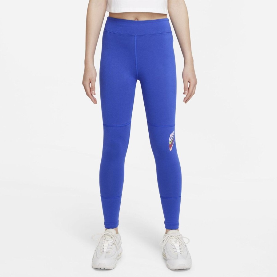 Apparel Nike | Nike Sportswear Essential Big Kids' Graphic Leggings By Nike Of (Blue Color) For Only $35.00 - Do7153-405